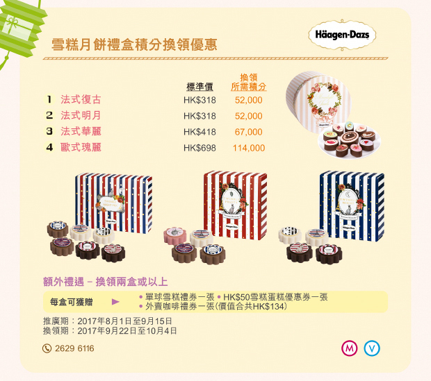 Häagen-Dazs™ 雪糕月餅禮盒積分換領優惠