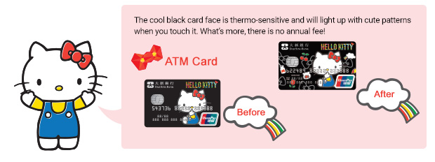 The cool black card face is thermo-sensitive and will light up with cute patterns when you touch it. What’s more, there is no annual fee!