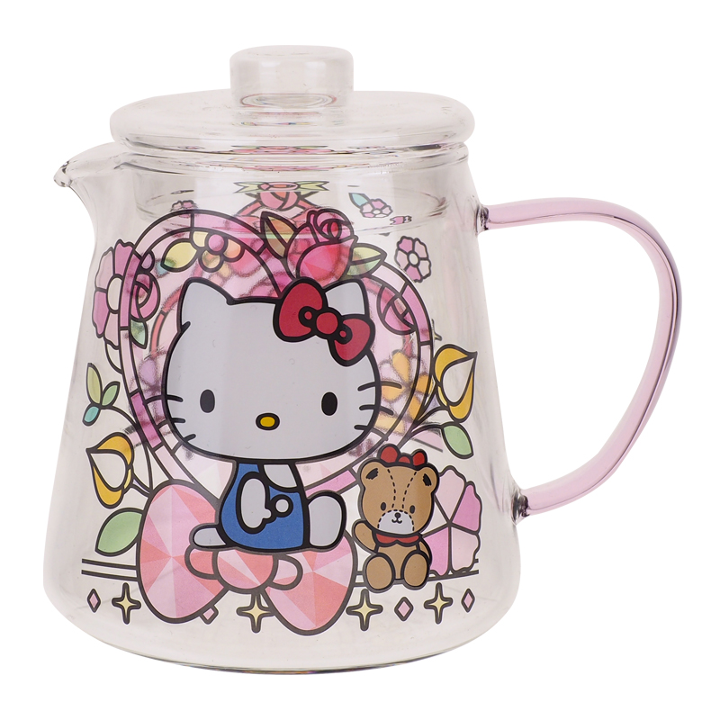 Hello Kitty 彩繪風玻璃壺