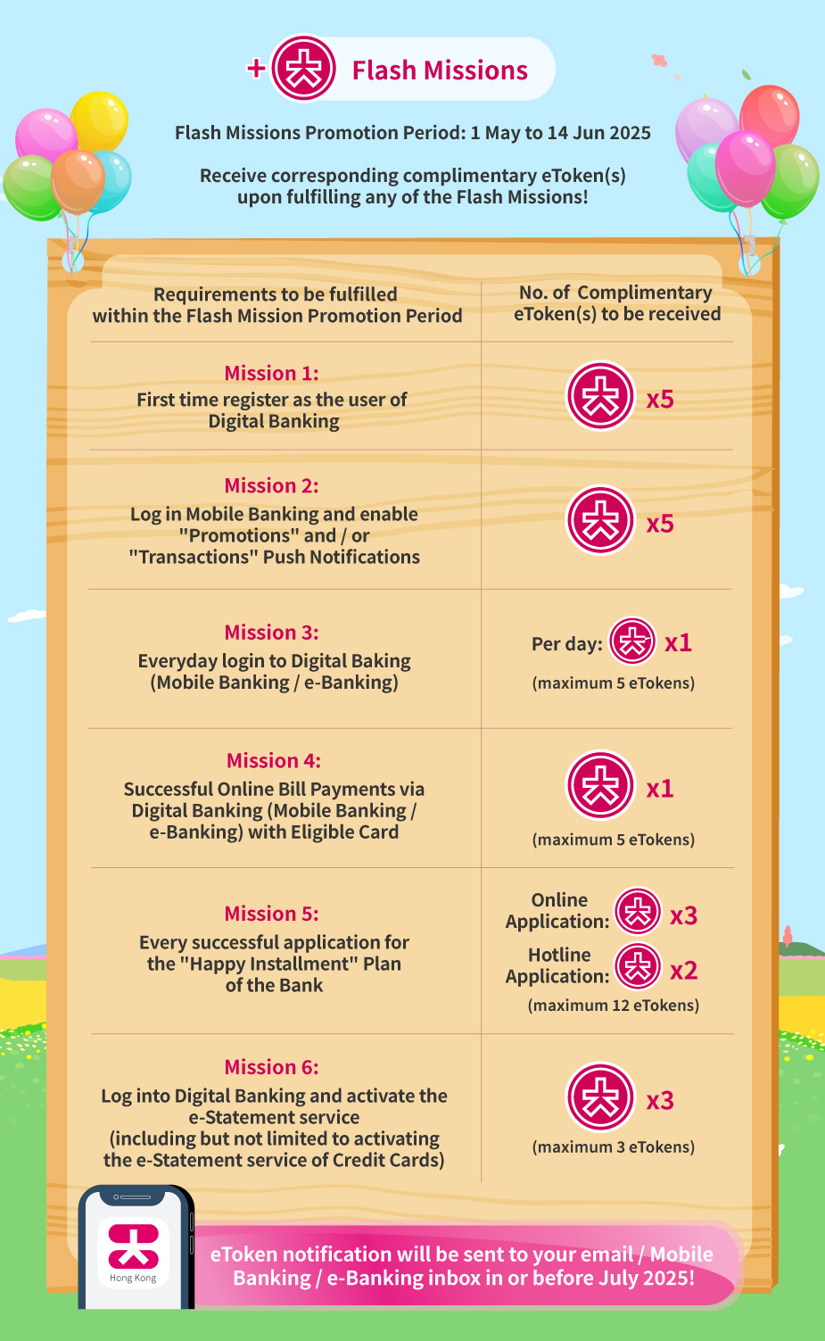 Earn eToken Way 2: Flash Missions