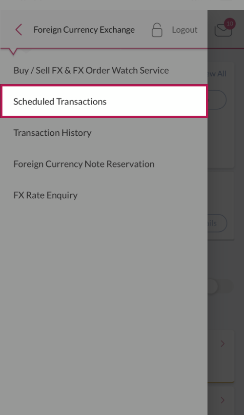 Select Scheduled Transactions. 